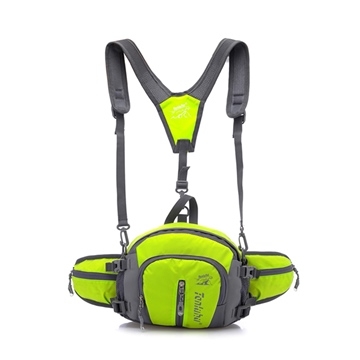 (TANLUHU)TANLUHU with three pockets kettle / backpack / green dorsal FK322GN