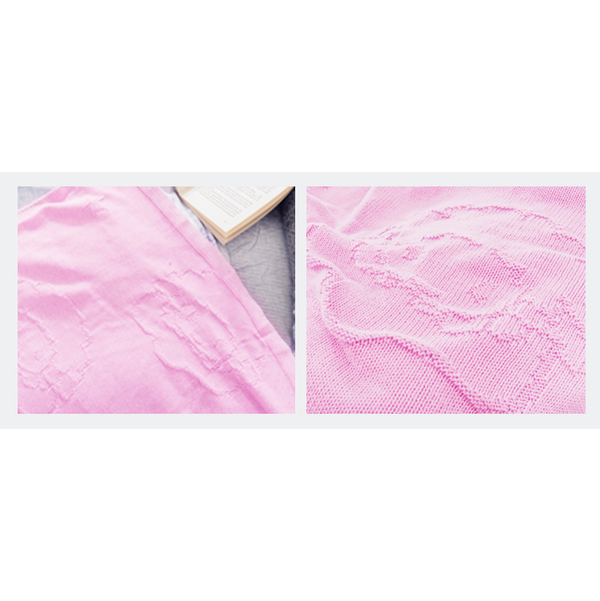 [TAITRA] 【EUPHORIA】Soft & Comfort Cotton Blanket (Simple Edition) - 80X90cm Pinkish Purple