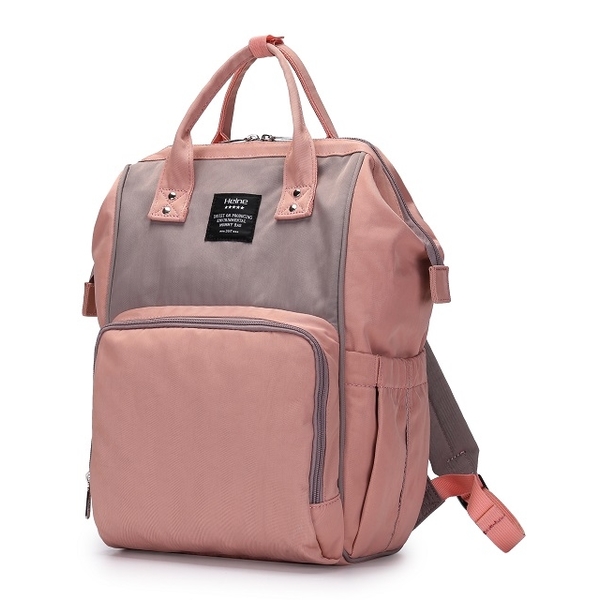 (heine)Heine WIN-202 Fashion Multi-Purpose Mother Bag Backpack-Rose Pink