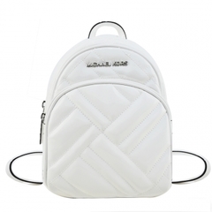 MICHAEL KORS Patent Leather & # 32471; Stitched Backpack-White