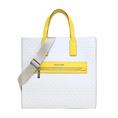 MICHAEL KORS MK Full Version Vertical Dual Purpose Shopping Bag-Large / White