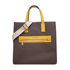 MICHAEL KORS MK Full Version Vertical Dual Purpose Shopping Bag-Large / Coffee Yellow