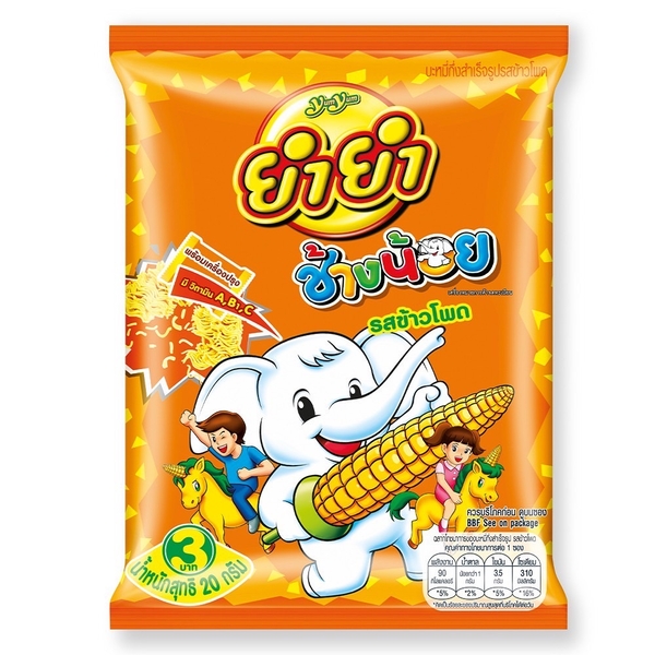 Yum Yum Chang Noi小象麵-玉米味 20g*12包 [泰國必買] [澎湃組]