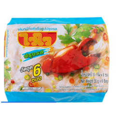 Wai Wai 螃蟹風味米粉 55g*6包 [泰國必買] [澎湃組]