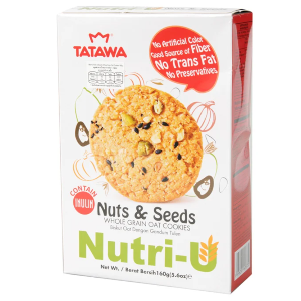 TATAWA Nutri-U 全麥燕麥餅乾 - 堅果 160g 