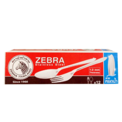 ZEBRA 斑馬牌 湯匙叉子組 - 中 / 24支入 / 430不銹鋼