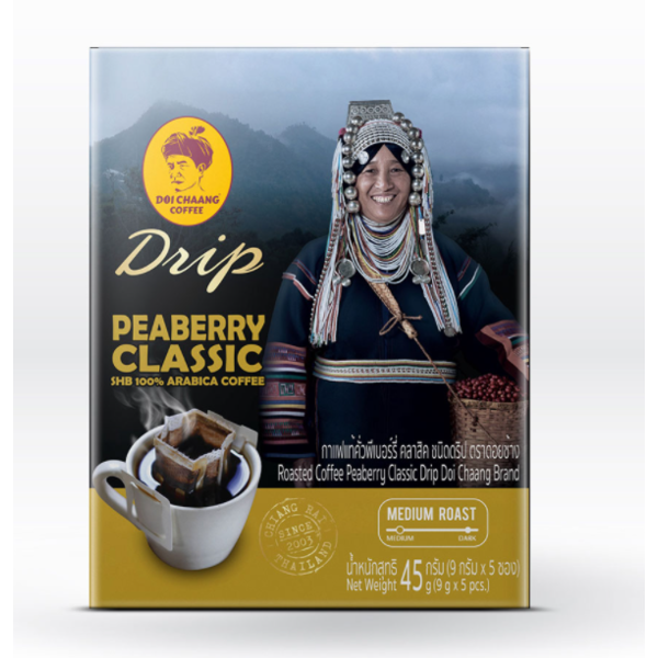 象山咖啡 - Peaberry Classic 小圓豆咖啡 - 濾掛式 9g*5入 DOI CHAANG COFFEE  [泰國必買] 阿拉比卡 手沖咖啡 清邁種植