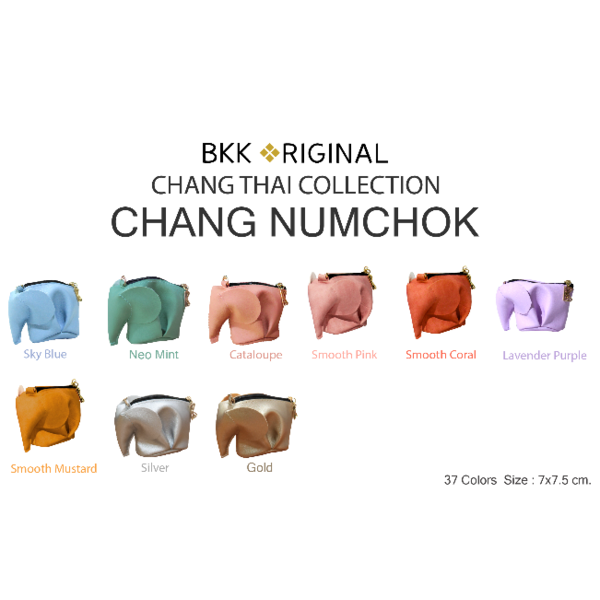 BKK Original Chang Numchok 立體大象零錢包 - 銀 文創