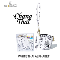 BKK Original Chang Numchok 立體大象零錢包 - 白色泰語字母 [泰國必買] 文創
