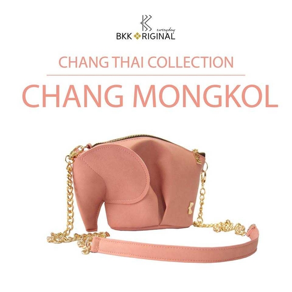 BKK Original Chang Mongkol 立體大象包 - 粉紅 文創