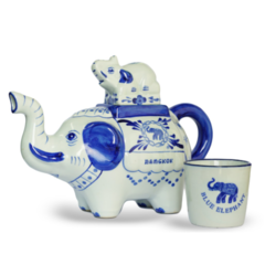 藍象 - 陶瓷茶壺 S Blue Elephant