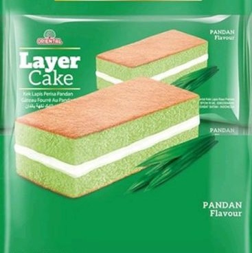 Oriental Layer Cake Pandan Flavour (16gx8) x 36 - globalfoodproduct.com