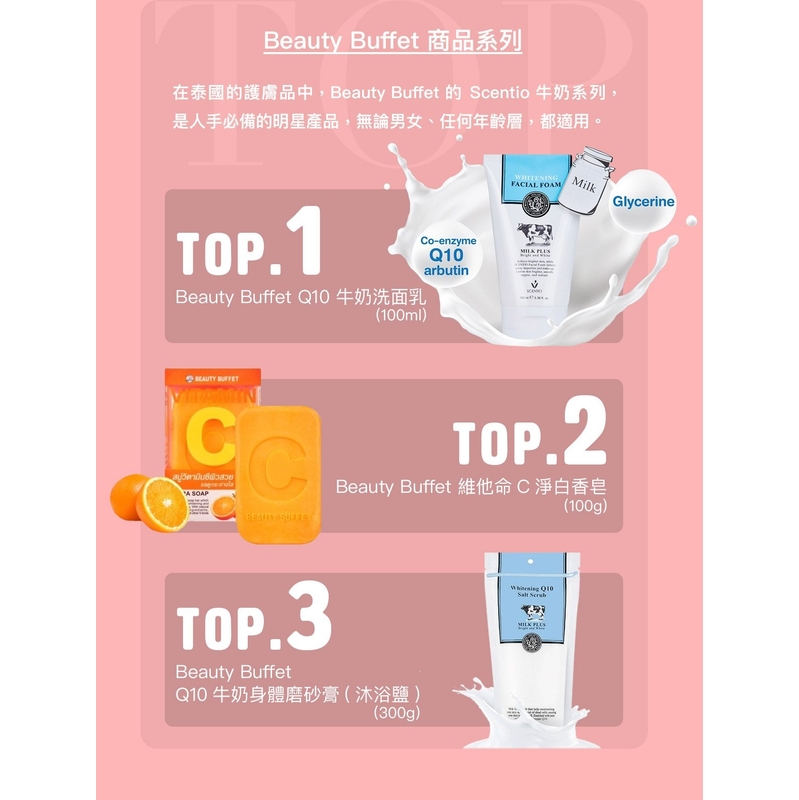 [ 即期品 ] Beauty Buffet Q10牛奶身體磨砂膏(沐浴鹽) 300g