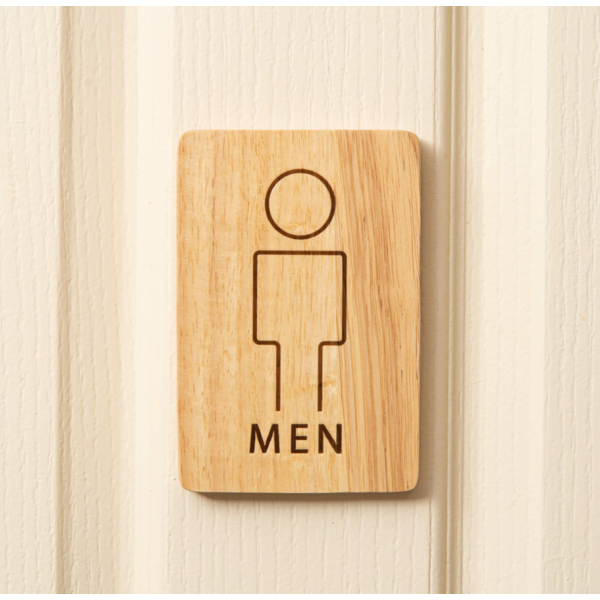 The Wood's Tale 廁所專用木質標誌 (Women/Men) 10*15 cm 2入 文創