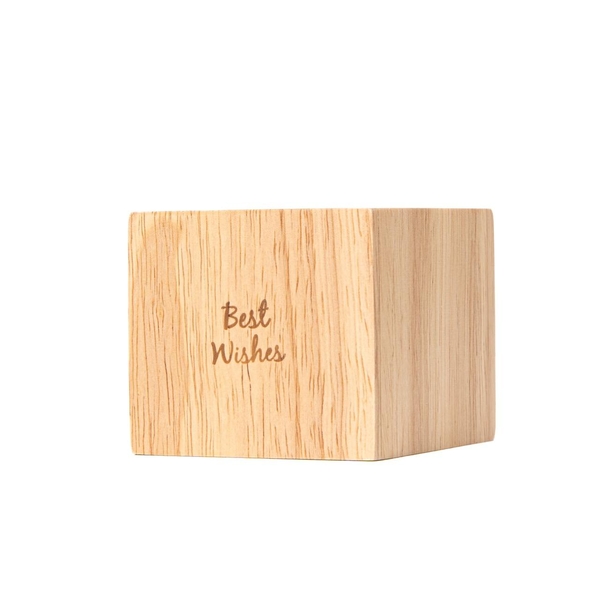 The Wood's Tale 迷你桌面收納木盒 置物盒 (Best Wishes) 6.8*6.8*5.8cm 文創