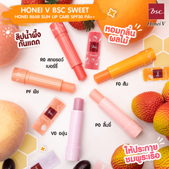 I.C.C bsc - Sweet Honei Bear 果香護唇膏 SPF 30 PA++ 4.5g - PF Peach