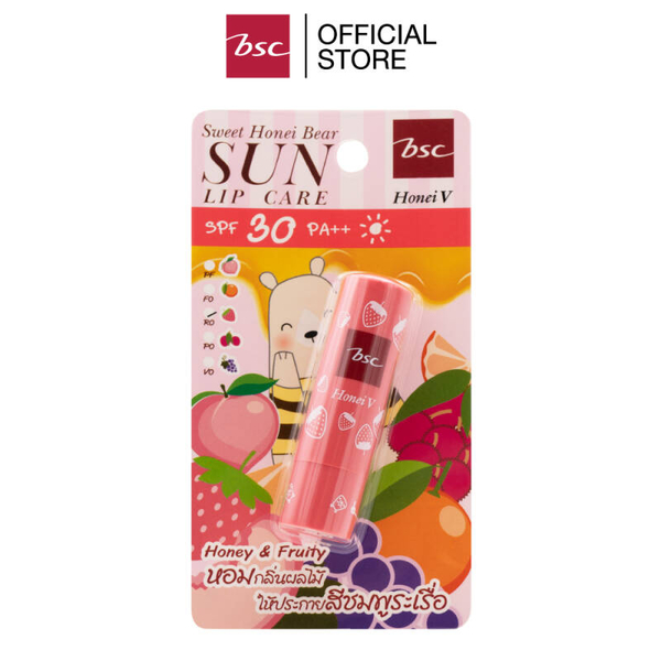 I.C.C bsc - Sweet Honei Bear 果香護唇膏 SPF 30 PA++ 4.5g - R0 Strawberry