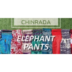 Chinrada 湖水綠 縮口抽繩大象褲 (均碼) 縮口褲 寬褲