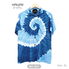 Chinrada 藍染短袖襯衫 No.001(XL)