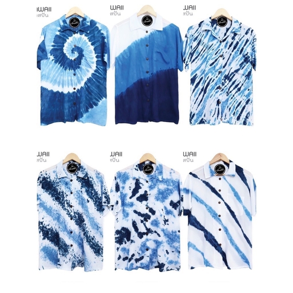 Chinrada 藍染短袖襯衫No.002 (L) | PChome泰國購物