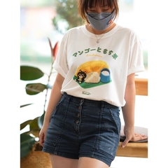 LineCense 芒果糯米飯 白色T-Shirt (XL) 文創