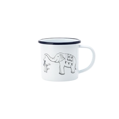 RABBIT BRAND 琺瑯潑水節大象馬克杯 400ml (直徑9cm)