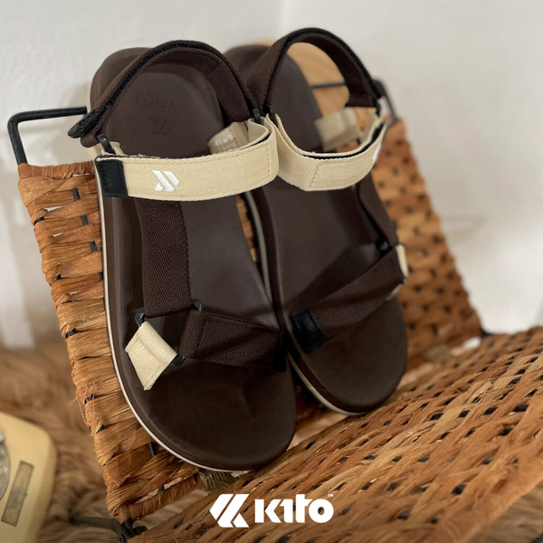 Kito Flow Twotone AC27  可可棕綁帶涼拖鞋 （36-45 碼）文創 涼鞋