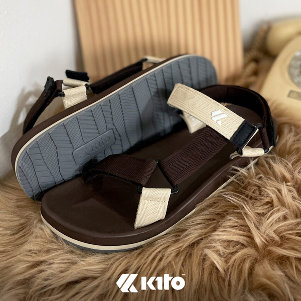 Kito Flow Twotone AC27  可可棕綁帶涼拖鞋 （36-45 碼）文創 涼鞋
