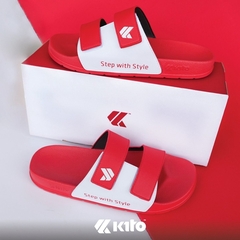 Kito Move Twotone AH81 紅色雙色拼接涼拖鞋（36-43 碼）文創 涼鞋