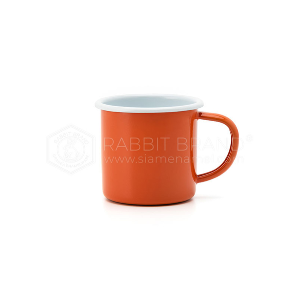 RABBIT BRAND 法瑯馬克杯 橘色 350ml (直徑9cm)