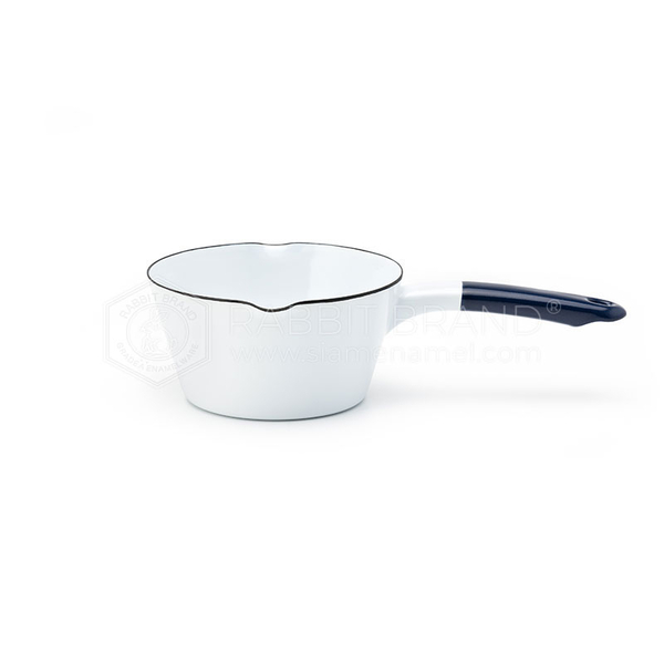 RABBIT BRAND 琺瑯牛奶鍋 白色 400ml (直徑14cm)