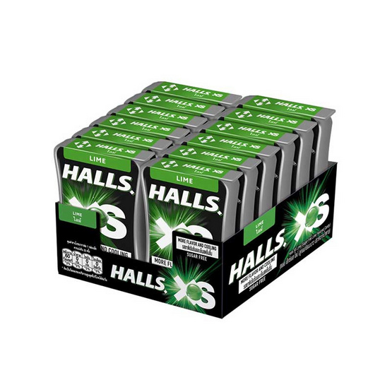 HALLS XS 無糖涼糖 - 萊姆 12.6g*12盒 [泰國必買] [澎湃組]