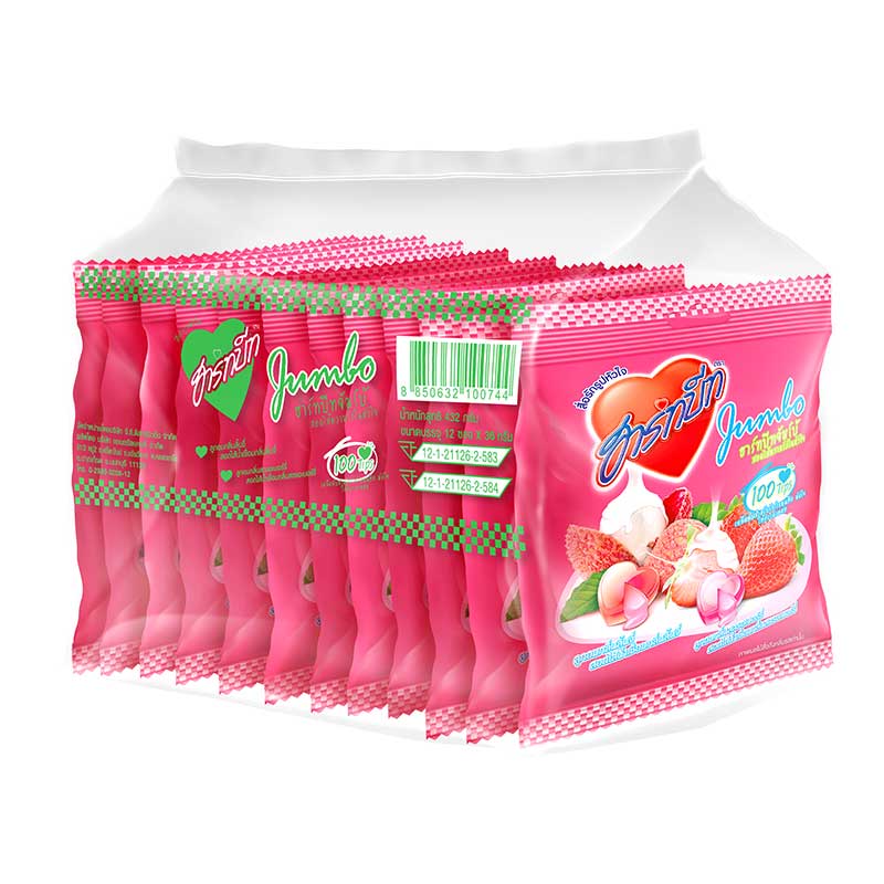 Heartbeat 心型糖果 - 草莓&荔枝口味大顆裝 8顆*12包