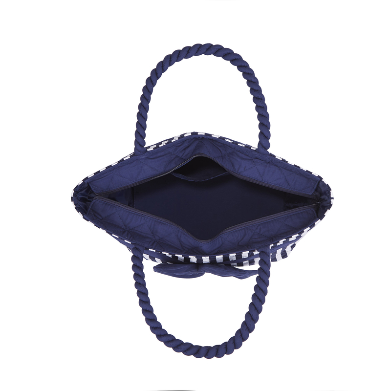 曼谷包 NaRaYa - 格紋紐繩提把水餃包 - 經典藍白條紋 (M號) 52 手提包