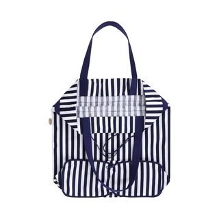 曼谷包 NaRaYa - 束口收納購物袋 - 經典藍白條紋 756N (S號)