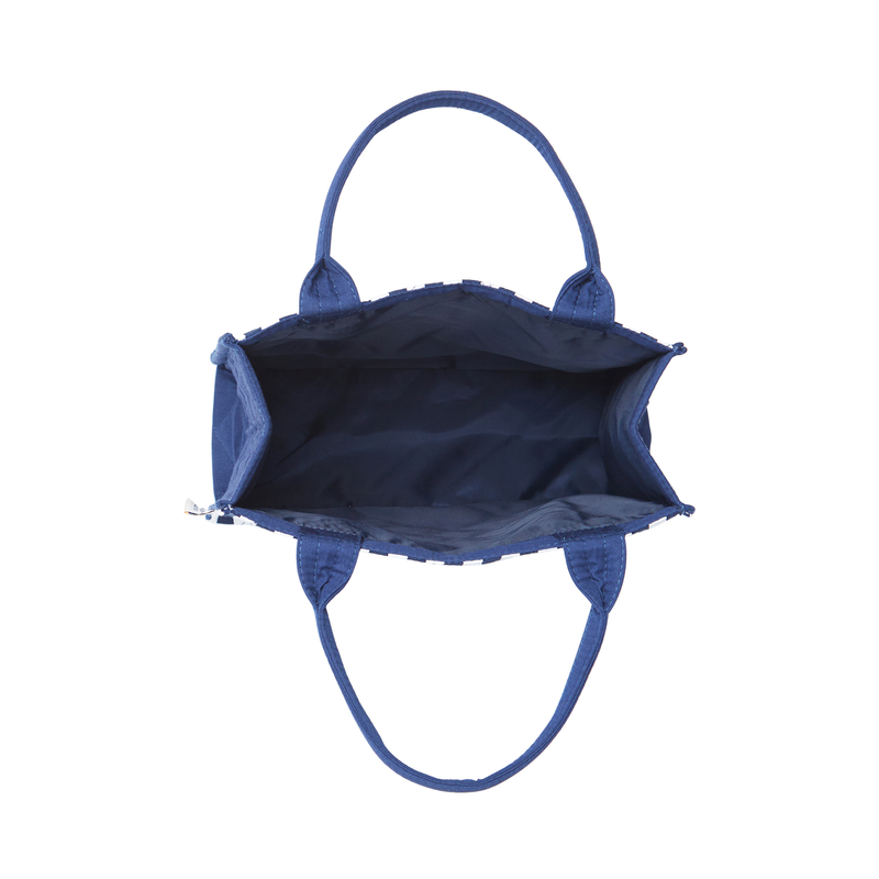 曼谷包 NaRaYa - 格紋手提方包 - 經典藍白條紋 (S號) 826 手提包