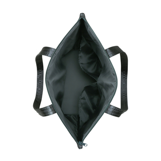 曼谷包 NaRaYa - 格紋緞面素色托特包 - 灰色 (M號) 180B 肩背包 單肩包 通勤包