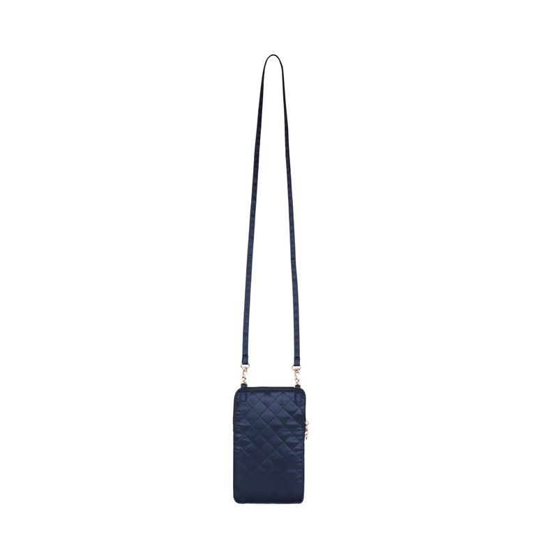 曼谷包 NaRaYa - 緞面手機掛包 - 深藍 (M號) 1007 卡包