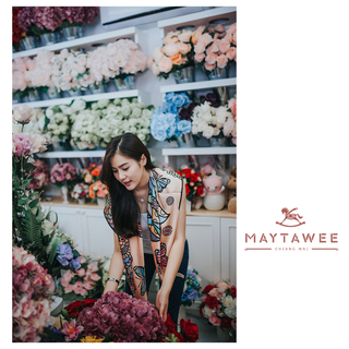 MAYTAWEE - 花粉仙子絲巾 - 香草色