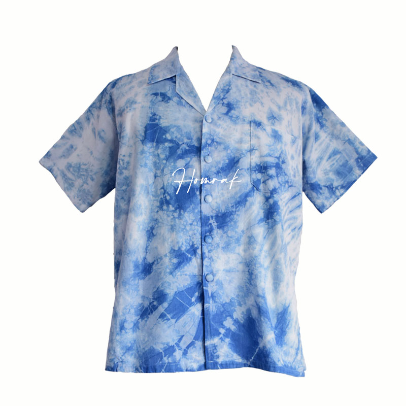 HOMRAK - 藍染男士棉質襯衫 (均碼) [TOPTHAI]