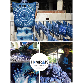 HOMRAK - 藍染男士棉質襯衫 (均碼) [TOPTHAI]