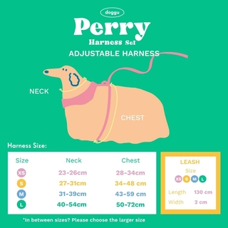 Doggu Pets - Perry 寵物胸背帶＆牽繩組 (L碼) Sunday Morning 系列
