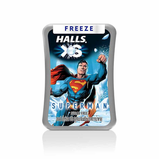 HALLS XS 無糖涼糖 - 限量版超人包裝 - 薄荷 12.6g [泰國必買]