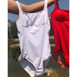 APRILPOOLDAY - NUMBER SEVEN 連身泳衣 - 白色 (尺寸 S-L 碼)