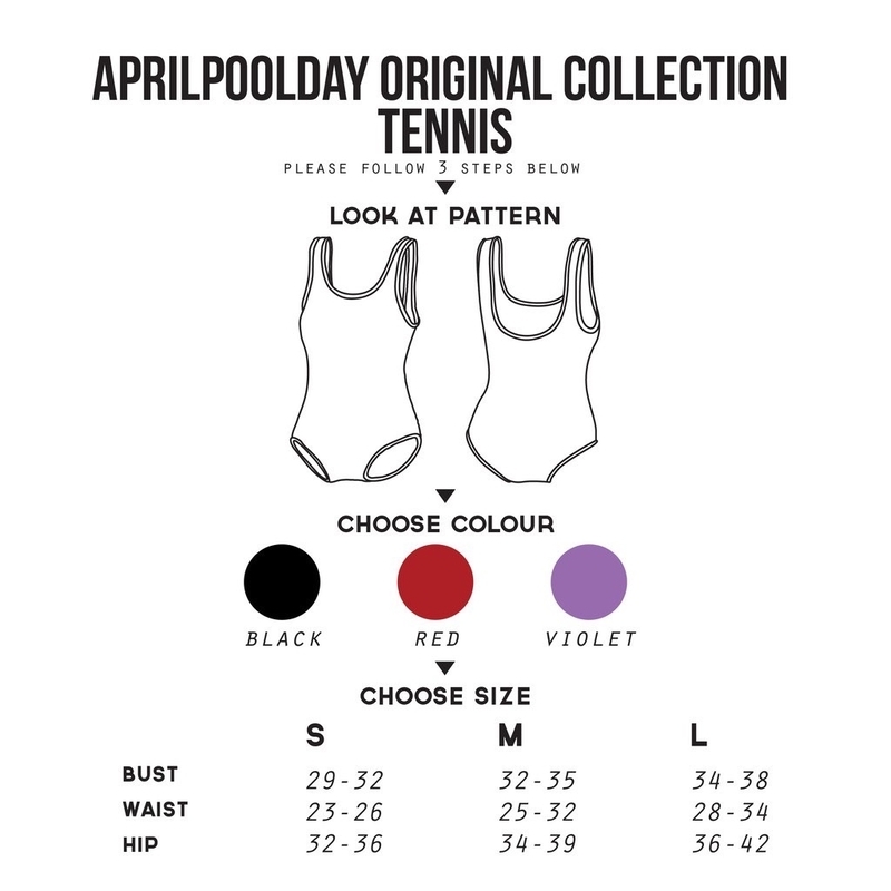 APRILPOOLDAY - TENNIS 連身泳衣 - 羅蘭紫 (尺寸 S-L 碼)