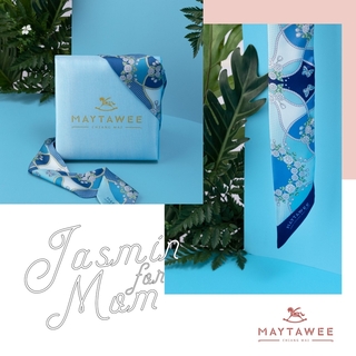 MAYTAWEE - 給媽媽的茉莉花絲巾 - 深藍色