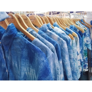 HOMRAK - 靛藍藍染花紋連身裙 [TOPTHAI]