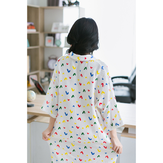 Monano - 短袖睡衣裙 - 彩色小花 (均碼)