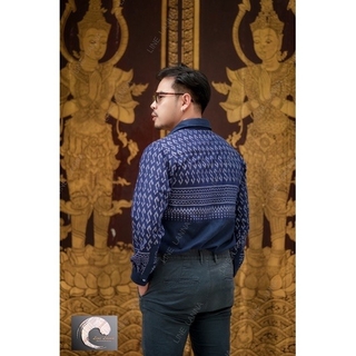 Line Lanna - 皇家設計 S型印花蘭納長袖襯衫 (尺碼 S-XL) 許願商品