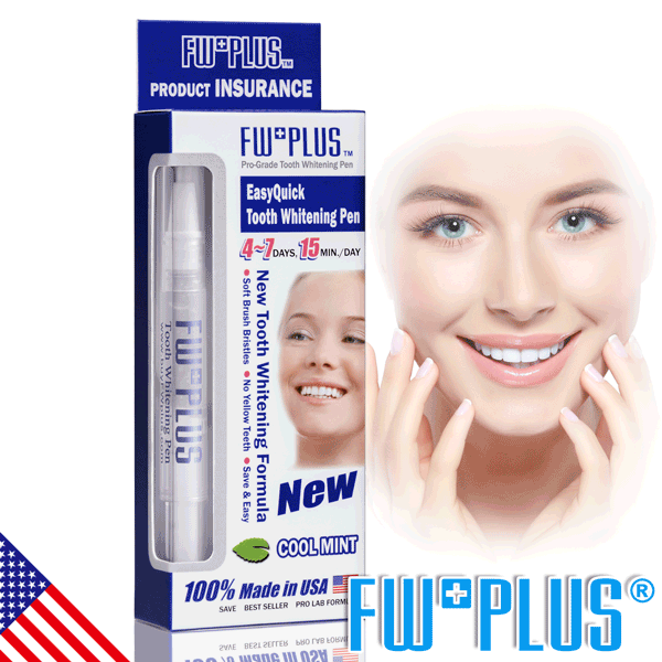 【 FW + PLUS 】ปากกาปรับสีฟันให้ขาว สูตรอ่อนโยน จากสหรัฐอเมริกา •ขนแปรงลึกเข้าถึงช่องระหว่างฟัน• ให้ผลลัพท์รวดเร็ว• (ไม่ต้องใช้แผ่นฟอกฟันขาว ไม่มีคราบกาแฟ ไม่ต้องใช้เครื่องทำความสะอาดฟัน)